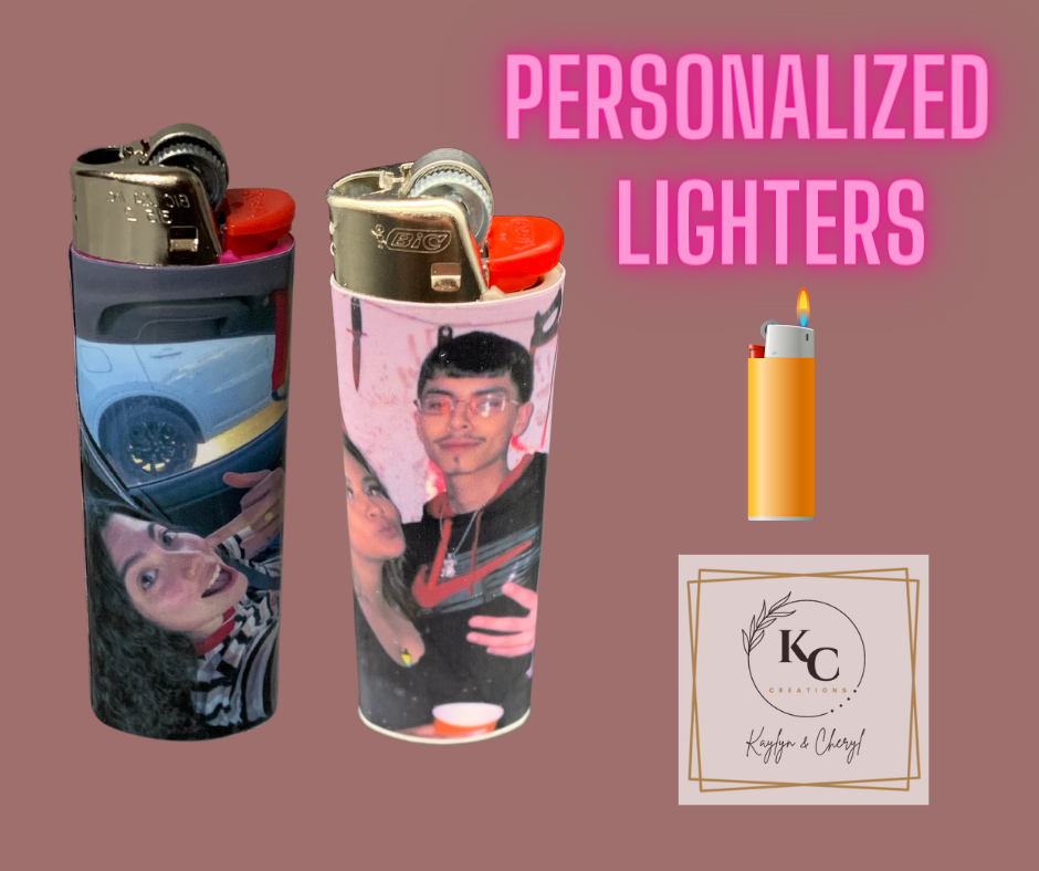 På hovedet af pilot argument Personalized Custom Photo Lighters – KC Creations